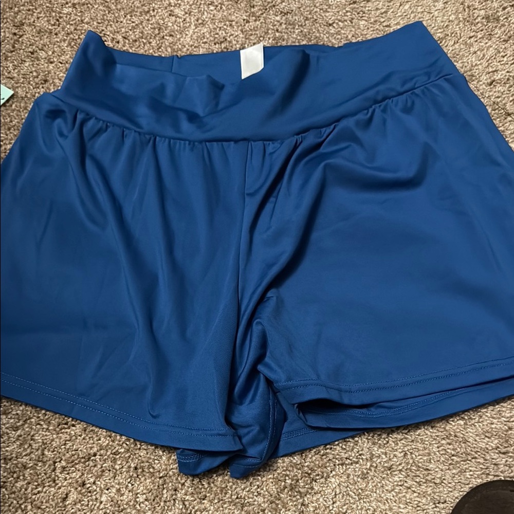 LuLaRoe Blue Athletic Shorts with Elastic Waistband